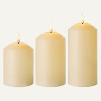 D7.5cm 3D flame LED candle Set Of 3