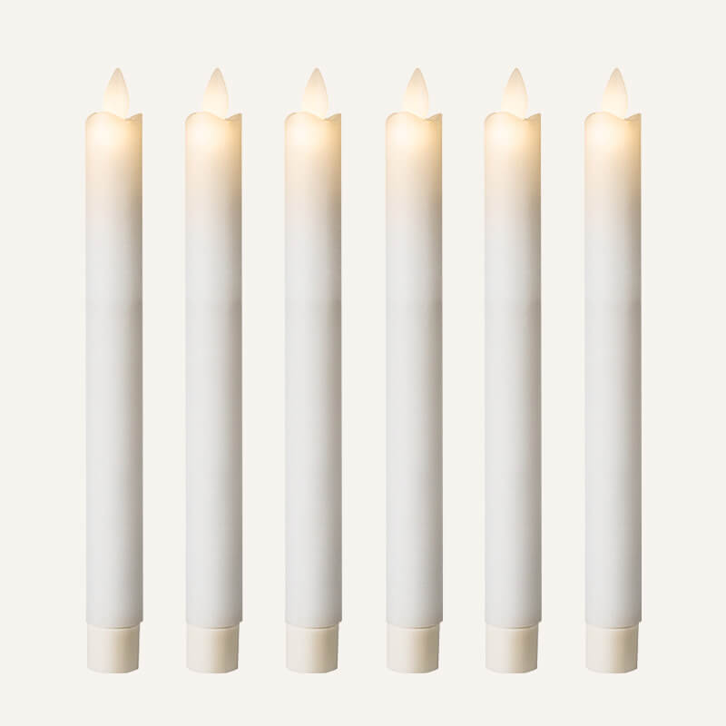 D2.2cm battery operated taper candles Set Of 6