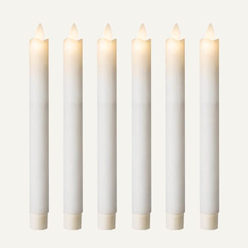 D2.2cm battery operated taper candles Set Of 6