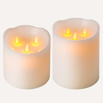 D15cm moving flame candles Set Of 2