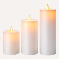 D7.5cm Real Wax Led Candle with remote