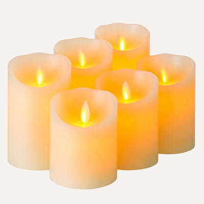 D7.5CM real wax flameless candle Set Of 6